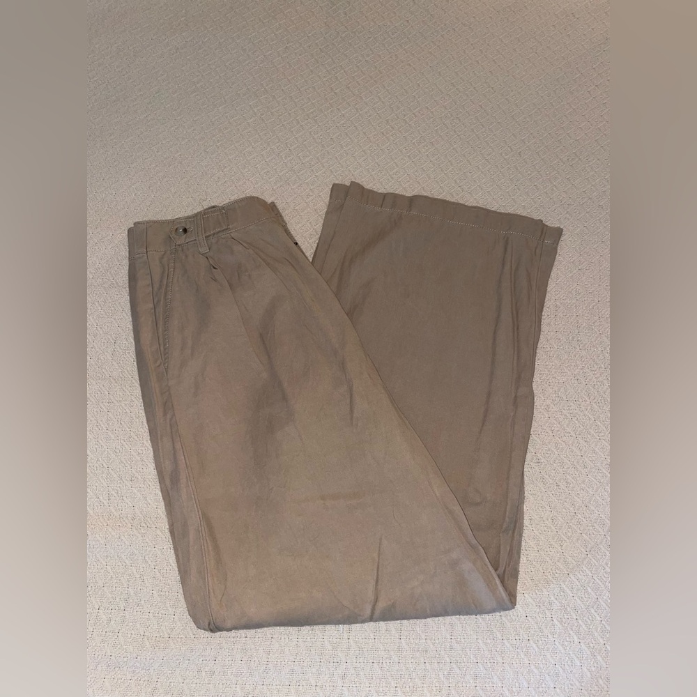 Madewell The Petite Harlow Wide-Leg Pant Seed Khaki Size 6 - Picture 8 of 15